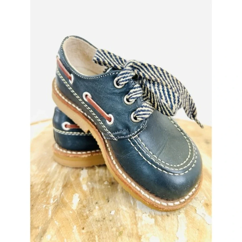 VTG Childs Stride 60s 70s Leather Dress Shoes Toddler Made In USA Size 5 1/2 D